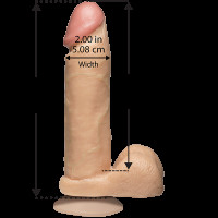 Фаллоимитатор Doc Johnson The Realistic Cock 8 inch White - PVC, Vack-U-Lock, диаметр 5,1см