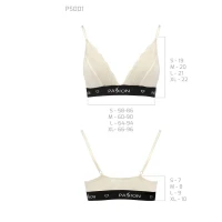 Еластичний топ з мереживом Passion PS001 TOP L, ecru — Переглянути зображення 5
