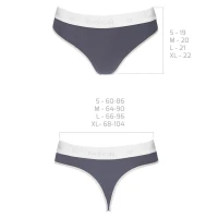 Спортивні трусики-стрінги Passion PS007 PANTIES dark grey, L — Переглянути зображення 3