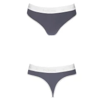 Спортивні трусики-стрінги Passion PS007 PANTIES dark grey, L — Переглянути зображення 4