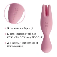 Подвійний вібратор для чутливих зон Svakom Nymph Pale Pink — Переглянути зображення 3
