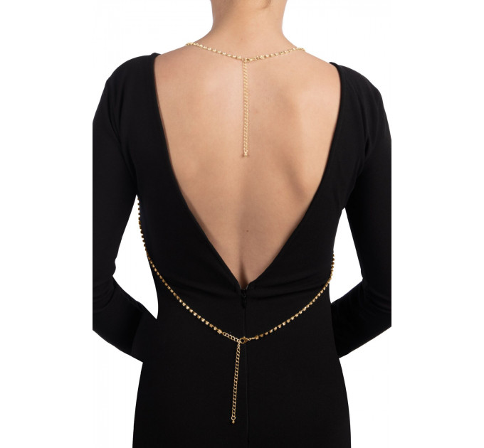 Золотистий ланцюжок для бюста Bijoux Pour Toi – Elena Gold зі стразами