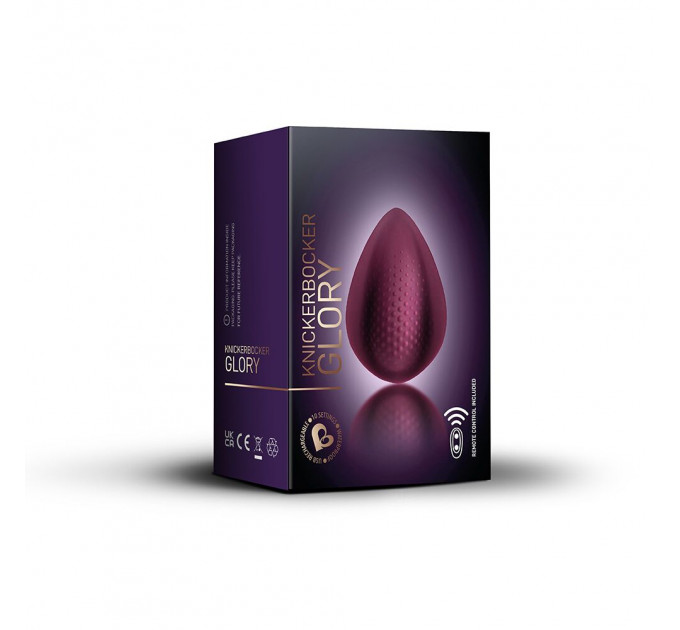 Вибратор в трусики Rocks Off Knickerbocker Glory — Burgundy, пульт ДУ