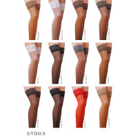 Чулки Passion ST003 3/4 beige, классические, на ажурной силиконовой резинке