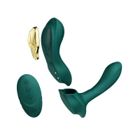 Смарт-вібратор у трусики Zalo - AYA Turquoise Green, насадка та пульт ДК — Переглянути зображення 1