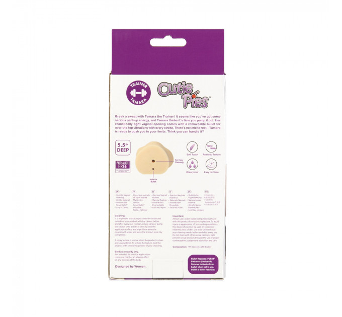 Мастурбатор-вагина Cutie Pies Trainer Tamara Vagina Masturbator, вибропуля в подарок