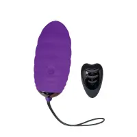 Віброяйце Adrien Lastic Ocean Breeze 2.0 Purple, пульт ДК, дуже потужний мотор, 10 віброрежимів — Переглянути зображення 2