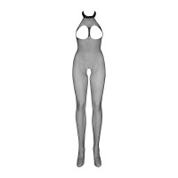 Бодистокинг из мелкой сетки с открытой грудью и доступом Obsessive Bodystocking N101 S/M/L