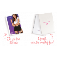 Эротический костюм секретарши Obsessive Secretary suit 5pcs black S/M, черно-белый, топ, юбка, стрин — Просмотреть изображение 8