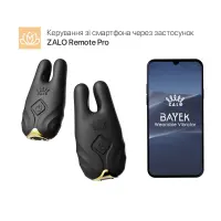 Смарт-вібратор для грудей Zalo - Nave Obsidian Black, пульт ДК, робота через додаток — Переглянути зображення 2