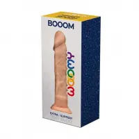 Фалоімітатор Wooomy Booom, з присоскою, сумісний з трусиками для страпона, 19,3х4,3 см — Переглянути зображення 2