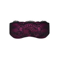 Атласна маска Obsessive Roseberry mask, pink, прикрашена мереживом, для сну — Переглянути зображення 2