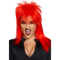 Перука рок-зірки Leg Avenue Unisex rockstar wig Red, унісекс, 53 см — Переглянути зображення 1