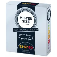 Набір презервативів Mister Size - pure feel - 53–57–60 (3 condoms), 3 розміри, товщина 0,05 мм — Просмотреть изображение 2