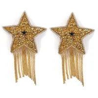 Пестис-зірки з бахромою JSY Nipple Sticker RT236112 Gold, стікери — Переглянути зображення 2