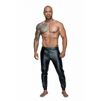 Чоловічі трегінси Noir Handmade H063 Powerwetlook treggings, S, мокрий ефект — Переглянути зображення 6
