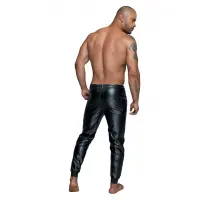 Чоловічі трегінси Noir Handmade H063 Powerwetlook treggings, S, мокрий ефект — Переглянути зображення 4