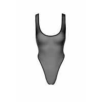 Боді Noir Handmade F322 Paparazzi, XXL, прозоре, низ стрінги, високі вирізи — Переглянути зображення 7