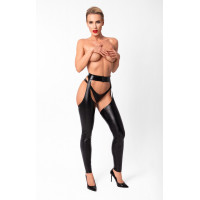 Леггинсы Noir Handmade F323 Rebel, 3XL, black, под латекс, с открытыми бедрами и ягодицами
