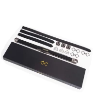 Фіксатор-розпірка LOCKINK Adjustable Spreader Bar Set, чорний, шкіряний, ремені для шиї, рук/ніг — Переглянути зображення 1