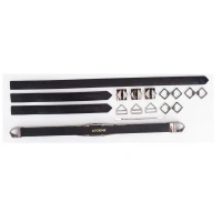 Фіксатор-розпірка LOCKINK Adjustable Spreader Bar Set, чорний, шкіряний, ремені для шиї, рук/ніг — Переглянути зображення 2