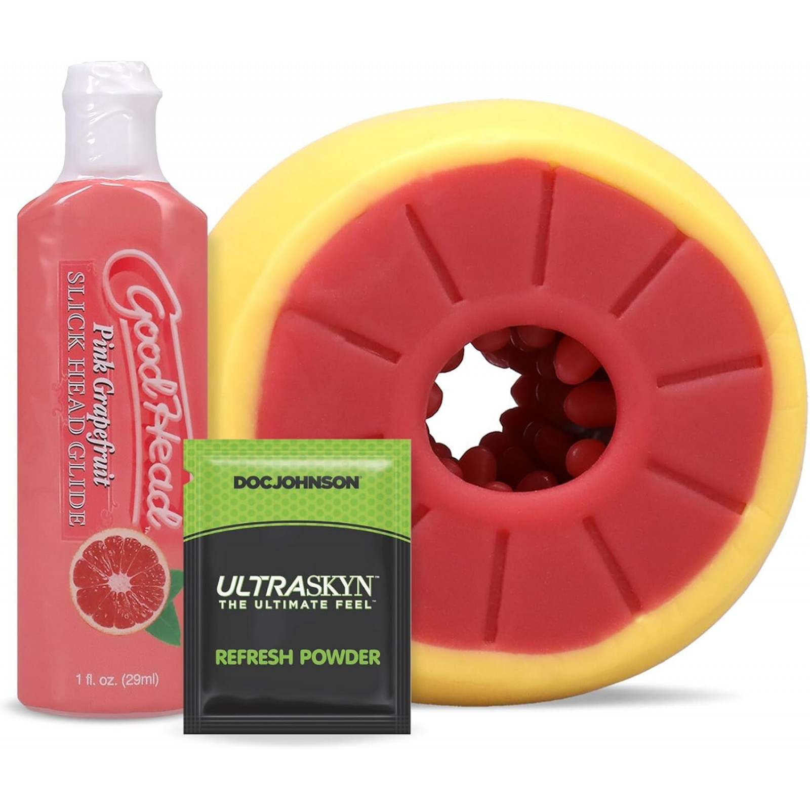 Набор для минета Doc Johnson GoodHead Grapefruit Blowjob Set - Yellow