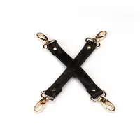 Хрестовина для фіксації Liebe Seele Boudoir Amor Pink Hogtie Black, на карабінах — Переглянути зображення 1