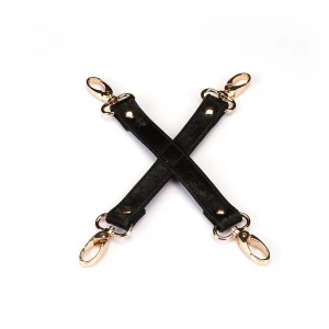 Хрестовина для фіксації Liebe Seele Boudoir Amor Pink Hogtie Black, на карабінах