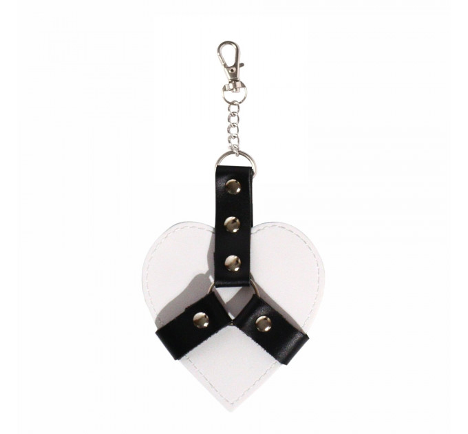 Брелок на карабіні для ключів Art of Sex Chained Heart, Білий
