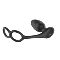 Анальна вібропробка Nexus Tornado Cock and Ball Ring обертання+вібрація, ерекційне кільце, пульт — Переглянути зображення 6
