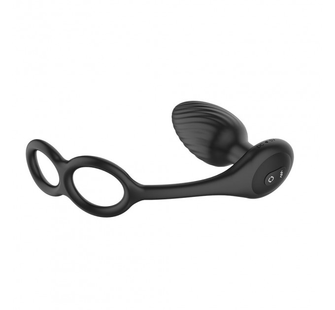 Анальная вибропробка Nexus Tornado Cock and Ball Ring вращение+вибрация, эрекционное кольцо, пульт