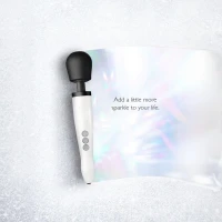 Вібромасажер DOXY Die Cast R Stardust White, перезаряджуваний, до 9000 об/хв — Переглянути зображення 8