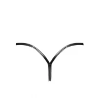 Трусики Noir Handmade P014 Dominae PVC panty with silver clasp 3XL — Переглянути зображення 5