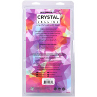 Фалоімітатор Doc Johnson Crystal Jellies - 8 Inch Realistic Cock with Balls- Teal — Переглянути зображення 5