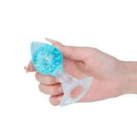 Анальна пробка Liebe Seele Heart-shaped Crystal Anal Plug - Blue Small — Переглянути зображення 3
