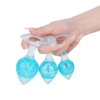 Анальная пробка Liebe Seele Heart-shaped Crystal Anal Plug - Blue Small — Просмотреть изображение 4