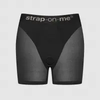 Шорти з фіксацією дилдо Strap-On-Me Harness Lingerie Halo – M – Black, велосипедки — Переглянути зображення 1