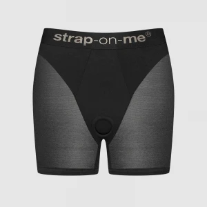 Шорти з фіксацією дилдо Strap-On-Me Harness Lingerie Halo – M – Black, велосипедки