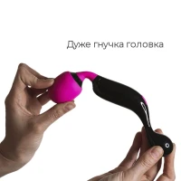 Мінівібромасажер Adrien Lastic Symphony, дуже гнучка голівка, потужний, зручна ручка — Переглянути зображення 3