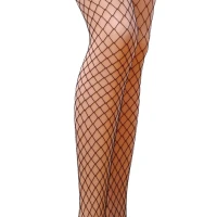Колготки в сіточку без виділених трусиків Passion TI019 типу Кабаретка 3/4 (fishnet), nero — Переглянути зображення 1
