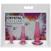 Набір анальних пробок Doc Johnson Crystal Jellies - Pink, макс. діаметр 2см - 3 см - 4 см — Переглянути зображення 2