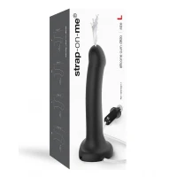 Фалоімітатор, що кінчає Strap-On-Me Dildo Cum Black, діаметр 3,6 см, силікон, насадка для страпону — Просмотреть изображение 6