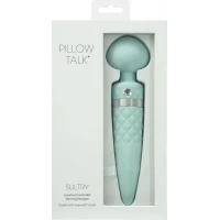 Вібромасажер 2в1 PILLOW TALK - Sultry Teal, класичний масажер і вібратор з ротацією, підігрів — Переглянути зображення 13