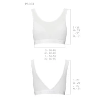 Топ з прозорою вставкою Passion PS002 TOP S, white — Переглянути зображення 5