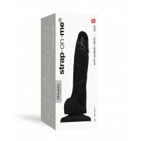 Реалистичный фаллоимитатор Strap-On-Me SOFT REALISTIC DILDO Black - Size S