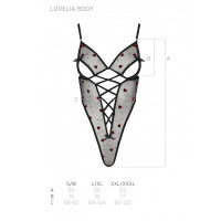 Еротичний боді з малюнком Passion LOVELIA BODY L/XL, black — Переглянути зображення 7