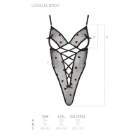 Еротичний боді з малюнком Passion LOVELIA BODY L/XL, black — Переглянути зображення 7