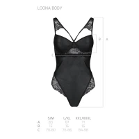 Боді з еко-шкіри та мережива Passion LOONA BODY XXL/XXXL, black — Переглянути зображення 5