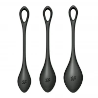 Набір йоні намистин Satisfyer Yoni Power 2 Black, діаметр 2-2,5-3см, маса 22-44-73 г — Переглянути зображення 4