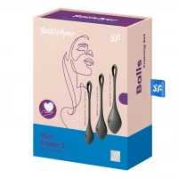 Набір йоні намистин Satisfyer Yoni Power 2 Black, діаметр 2-2,5-3см, маса 22-44-73 г — Переглянути зображення 5